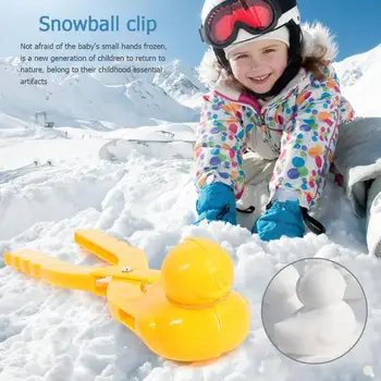 

Cartoon Duck Snowball Clip Maker Kids Winter Outdoor Sports Snow Sand Mold Fight Outdoor Sports Toy Tools
