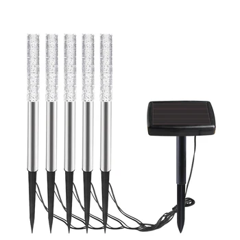 

Five Pieces Acrylic Bubbles Solar Lawn Light Outdoor Waterproof Bar Garden Floor Lamp --M25