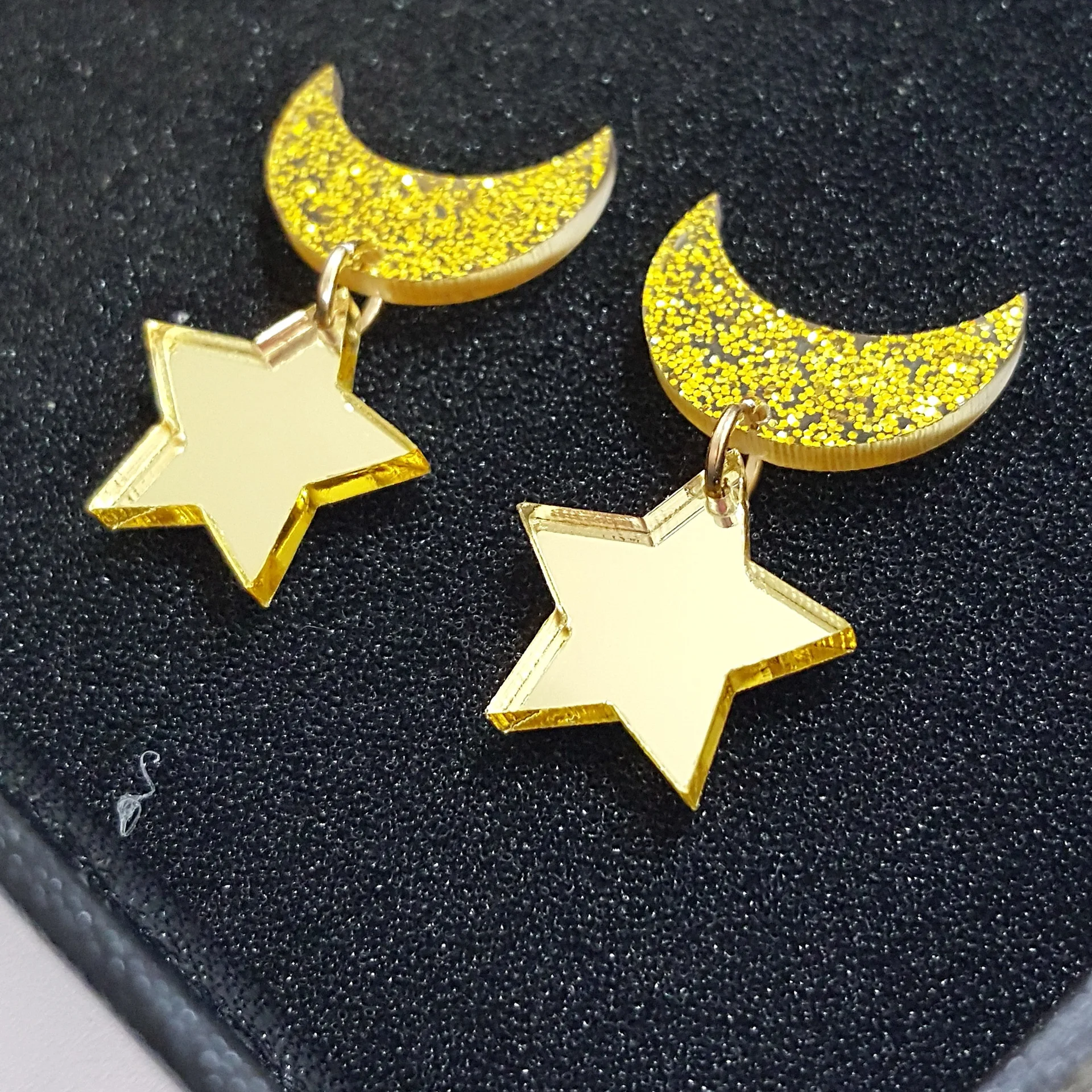 Acrylic Earrings Cute Moon Star Stud for Women Vintage Simple Sweet Pentagram Drop Earring Fashion Jewelry Gifts New | Украшения и