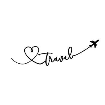 

1 Pc Cartoon Interesting Love Travel Plane Vinyl Car Sticker Special Pattern Decals Car Body Letter Film