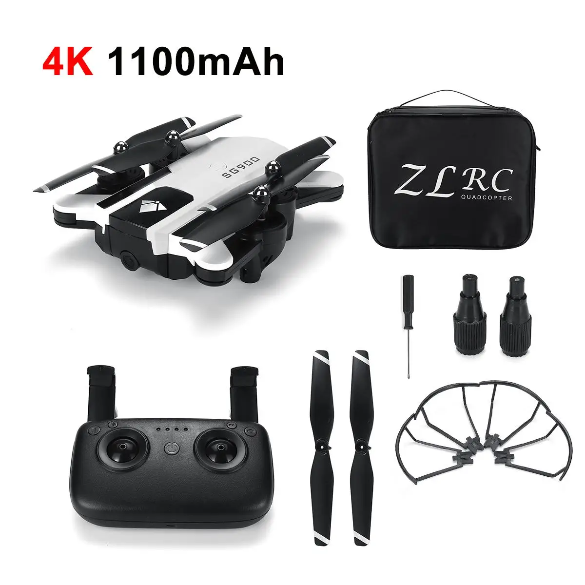 Мини Дрон GPS 4k с Wi-Fi FPV 1080 P/4 K HD Квадрокоптер с камерой время полета складные дроны игрушки Дрон камера - Цвет: white 1100mAh bag