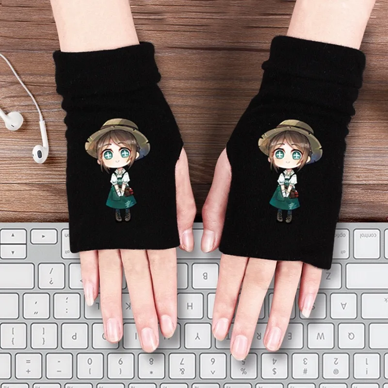 Grandmaster of Demonic Cultivation Glove Wei Wuxian Lan Wangji King Avatar Onmyoji Gintama Black Butler зимние теплые полуперчатки - Цвет: 31