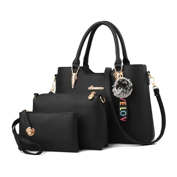 

women bag Fashion Casual women's 3pcs set leather handbags Luxury Designer Shoulder bags new bags for women 2020 Composite bag