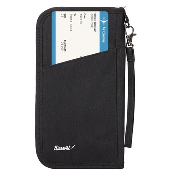 

1 PC Passport Package Ticket Holder Terylene Document Storage Bag For 4 Passports 13 Credit Cards ID Card Coins Airline Tickets