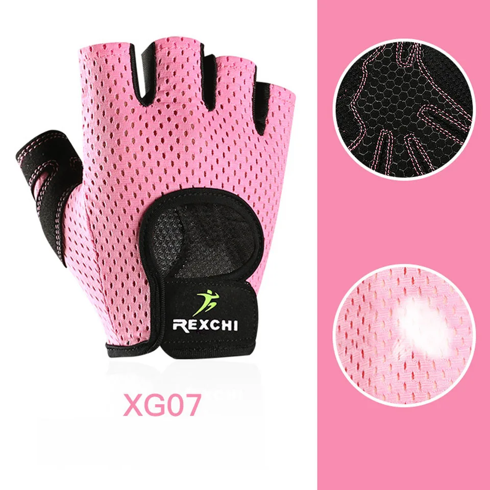 XG07 Pink Профессиональные перчатки для тренажерного зала перчатки спортивные женские дышащие спортивные перчатки спортивные фитнес-перчатки для занятий спортом - Цвет: XG07 Pink