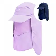 Casquette de Baseball utile, Protection solaire, couleur unie, guêtre de cou, rabat, chapeau de pêche de randonnée