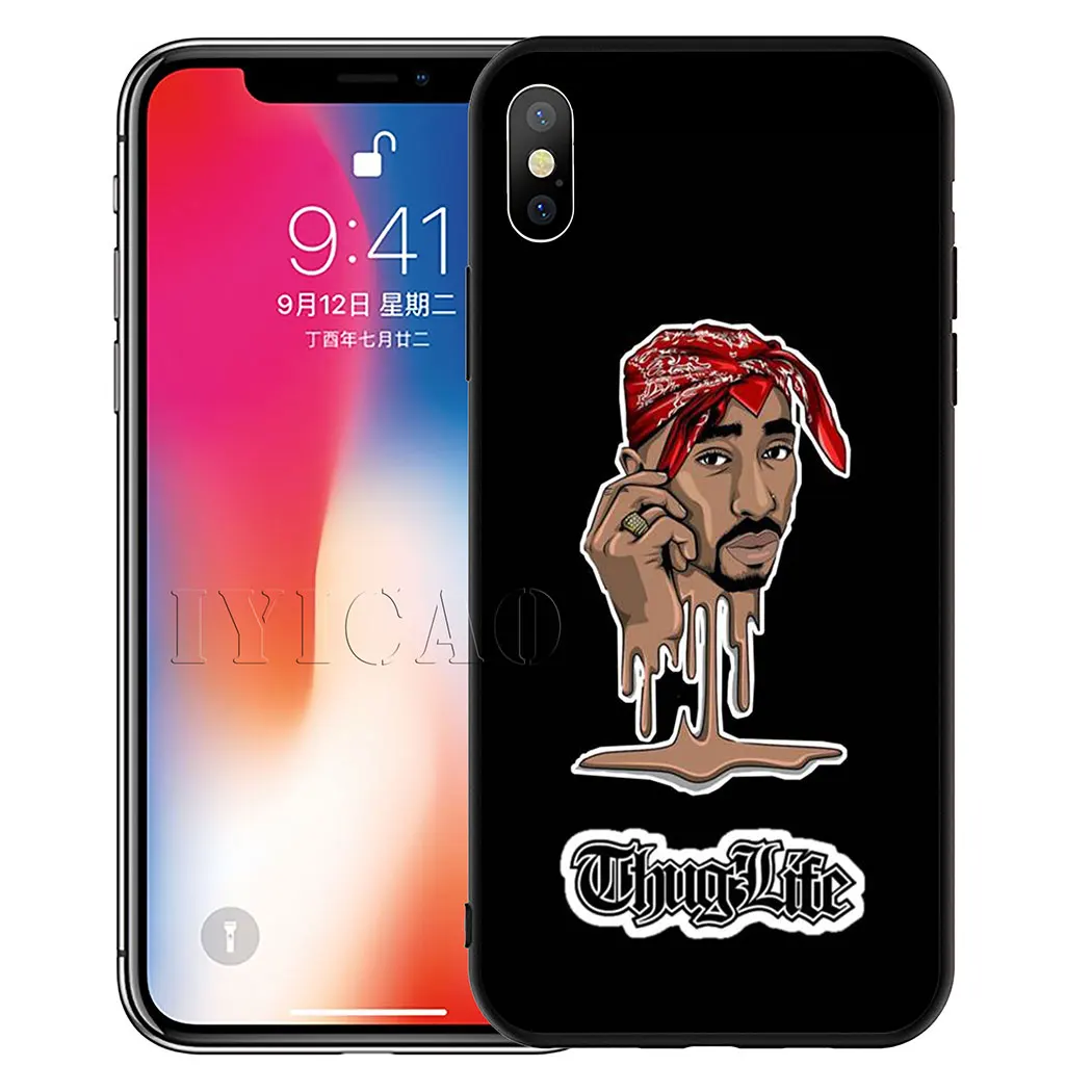 3 IYICAO хип-хоп певица 2Pac Тупак Мягкий силиконовый чехол для iPhone 11 Pro Max XR X XS Max 6 6S 7 8 Plus 5 5S SE чехол для телефона - Цвет: 3