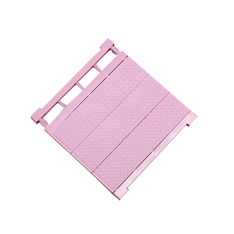 Регулируемый шкаф, органайзер для хранения полка настенная кухонная стойка пространство 1 шт 4 цвета - Цвет: Pink 38-55cm