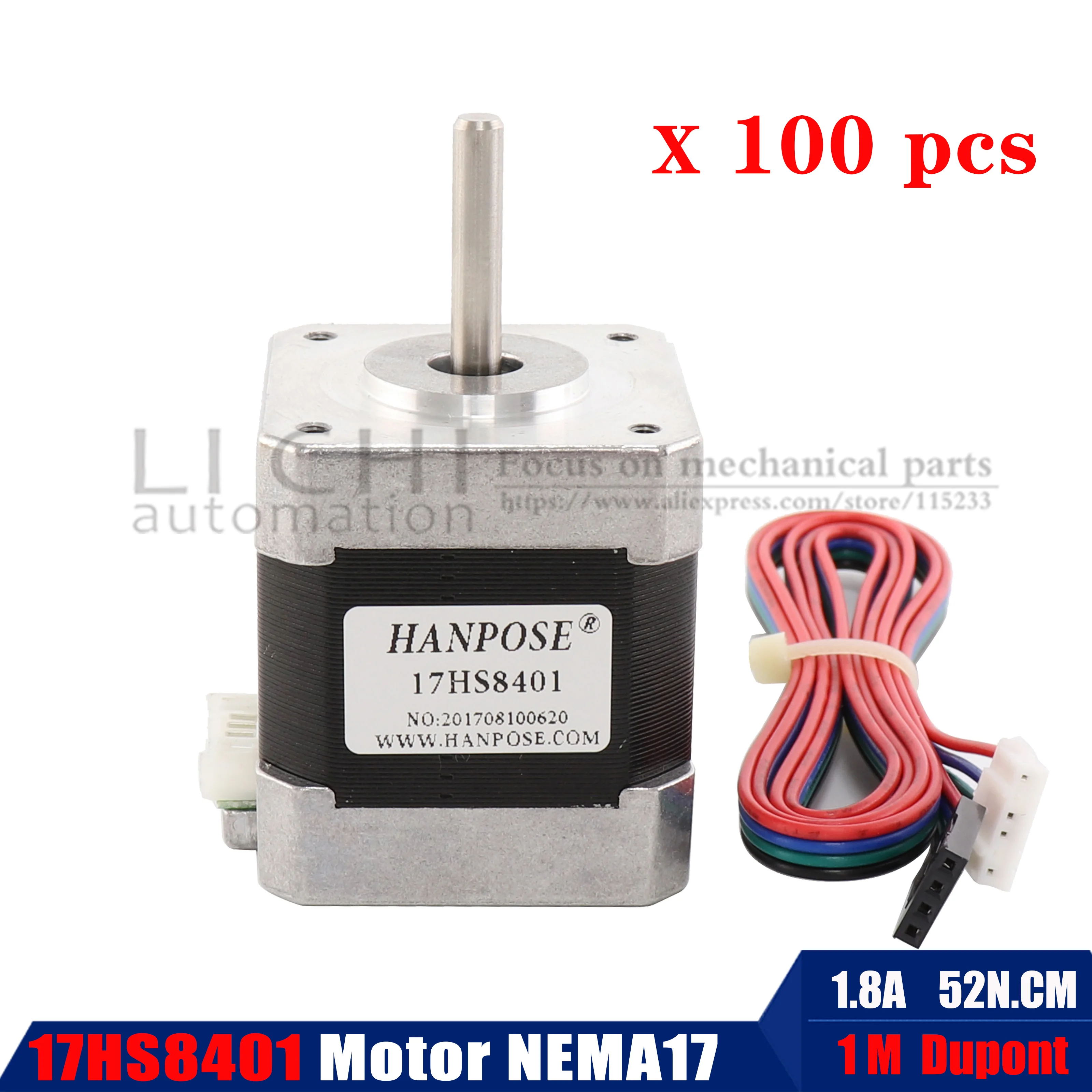 100 шт. 17HS8401 Корабль из Германии 4-свинец Nema17(Национальная ассоциация владельцев электротехнических предприятий) шаговый двигатель 42 Мотор Нема 17(Национальная ассоциация владельцев электротехнических предприятий) двигатель 42bygh 1.8A(17HS8401S) мотор для станков с ЧПУ