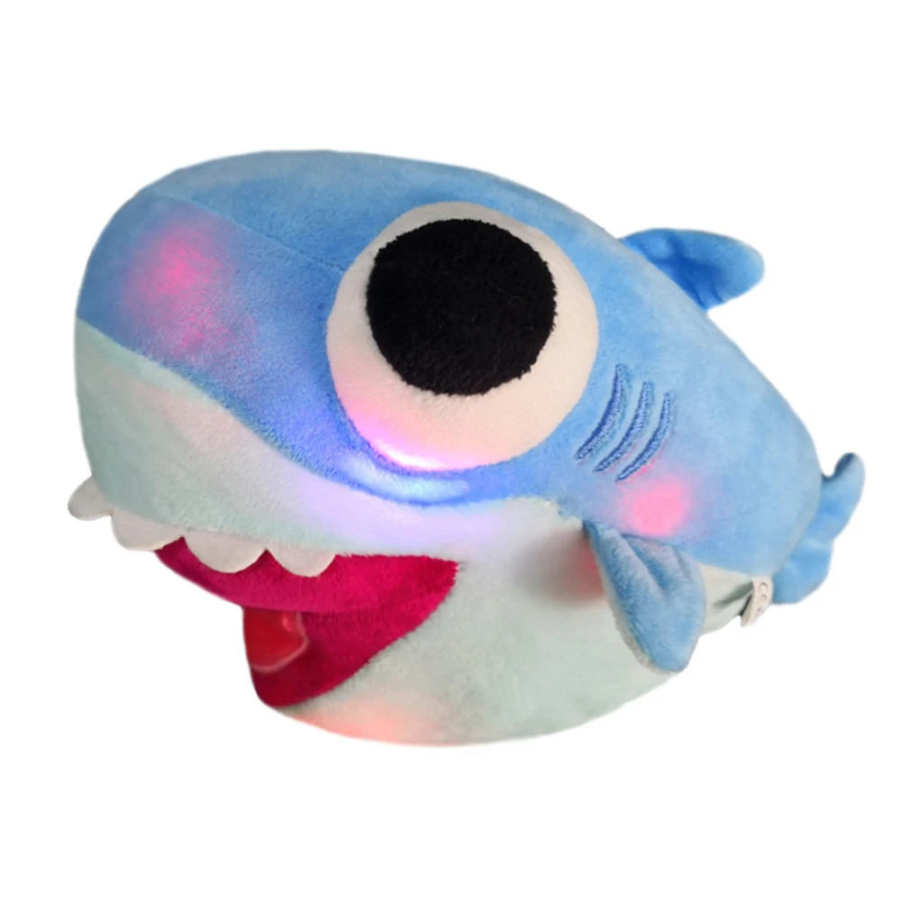 25 см Прекрасный светодиодный музыкальный мягкий плюшевая подушка с акулой, Успокаивающая подушка, подарок для детей, подарки на день рождения, дропшиппинг, J75 - Цвет: Blue Musical glow