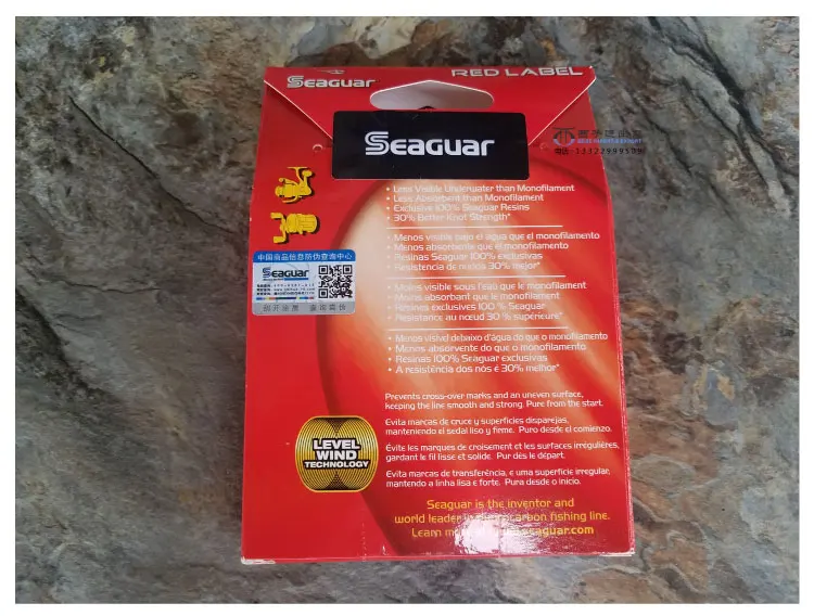 Seaguar Красная этикетка оригинальная фторуглеродная леска 6lb 8lb 10lb 12lb морская или пресноводная леска