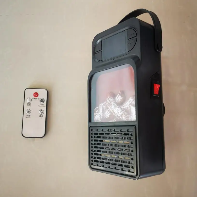 110V 220V Мини электрическая настенная розетка пламени нагреватель воздуха теплые 900 W/1000 W нагревательная плита радиатор Бытовой настенный вентилятор - Цвет: 900W 2st