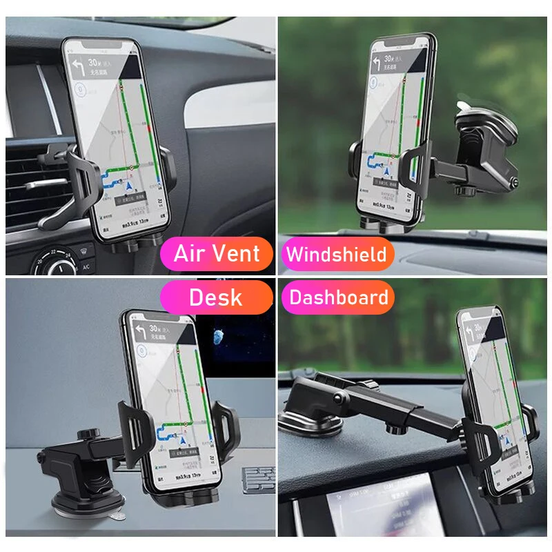Автомобильный многофункциональный Кронштейн для мобильного телефона, навигационная поддержка, воздушная розетка, автомобильный держатель для мобильного телефона, кронштейн на присоске