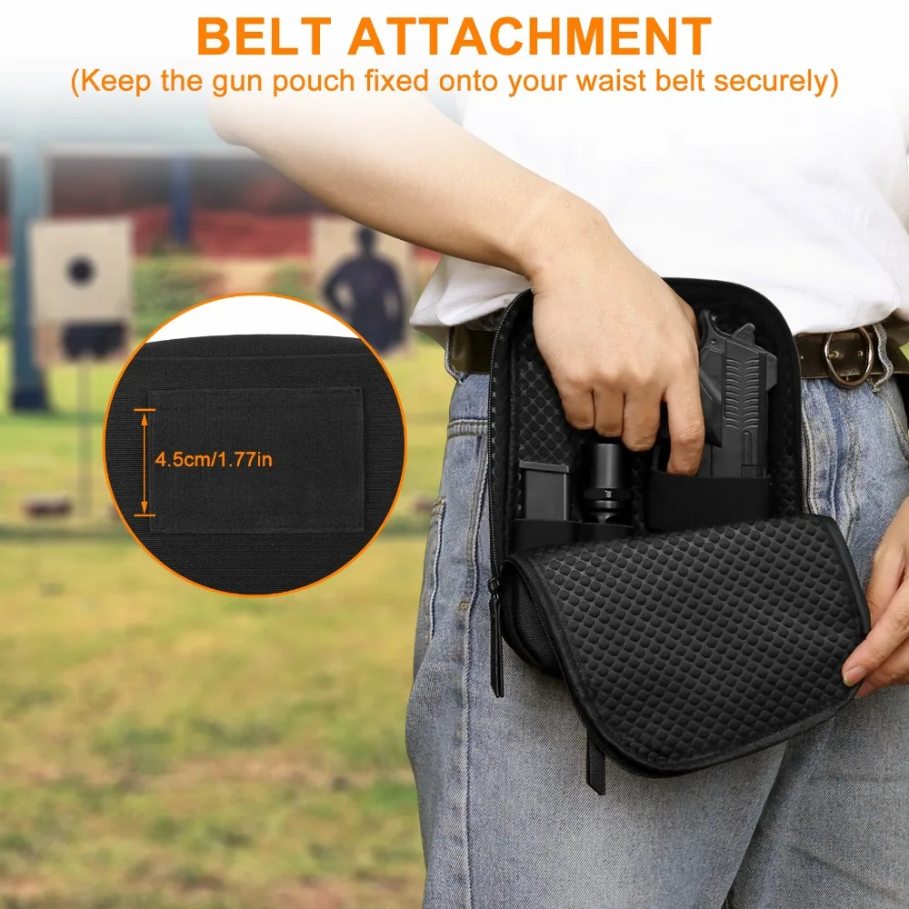Tactical Concealed Gun Bag Pistol Pouch Fanny Pack Waist Pocket 1000D Sadoun.com