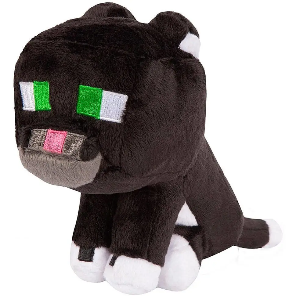 Плюшевый Дымчатый кот Tuxedo Cat 23 см Майнкрафт | Игрушки и хобби
