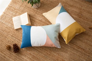

Lulang Soft color matching pillowcase, sofa cushion 18"x18", car office lumbar pillow, backrest, living room decoration