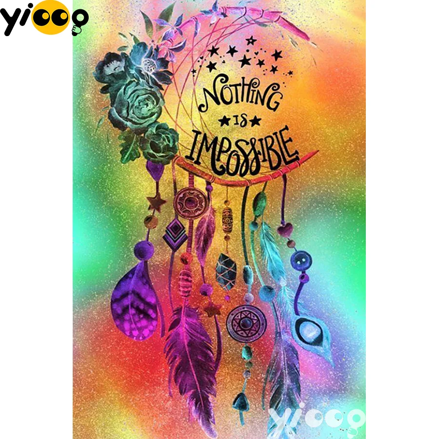 

Full Square/Round Drill 5D diamond embroidery hope feather diamond Painting Rhinestones mosaic Cross stitch Decor DX0131