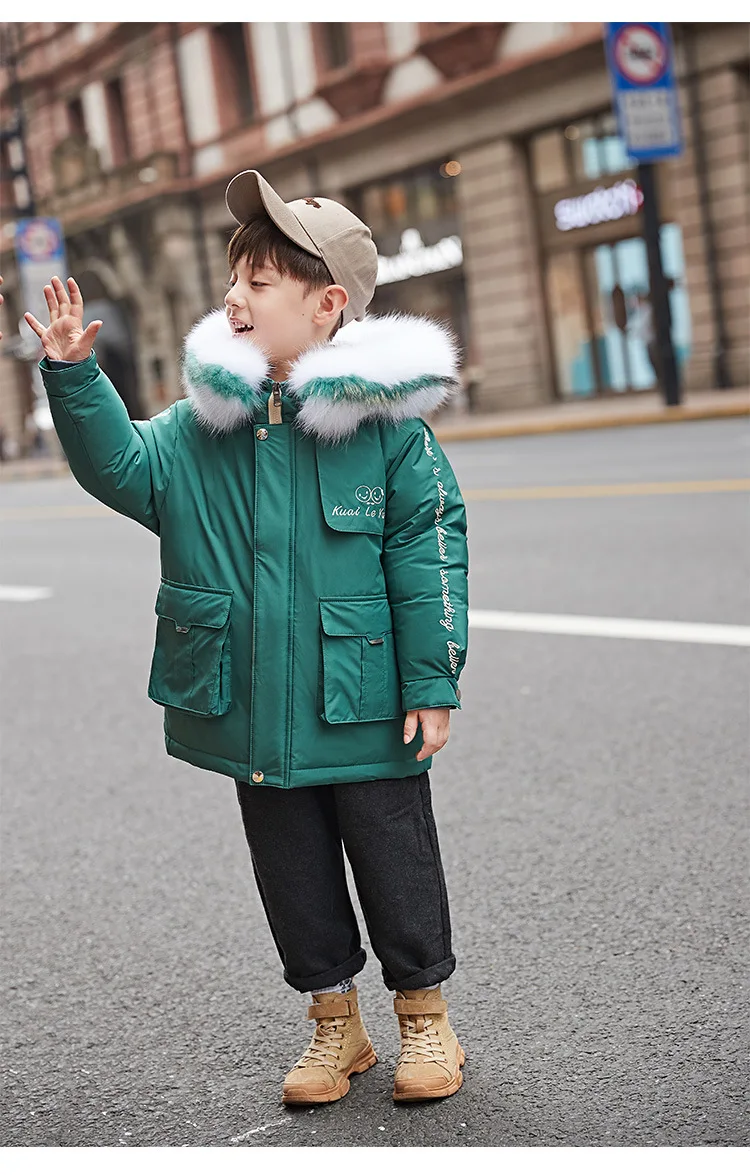 Wholesale Children boy and girls thicken down jackets winter new brand warm white duck down coats kids tops parkas ws1106