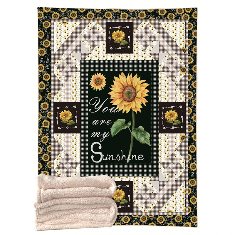 Sunshine Sunflowers узор домашний плед диван кровать теплая мягкая зимняя одеяло многофункциональная кроватка покрывало - Цвет: Model 6