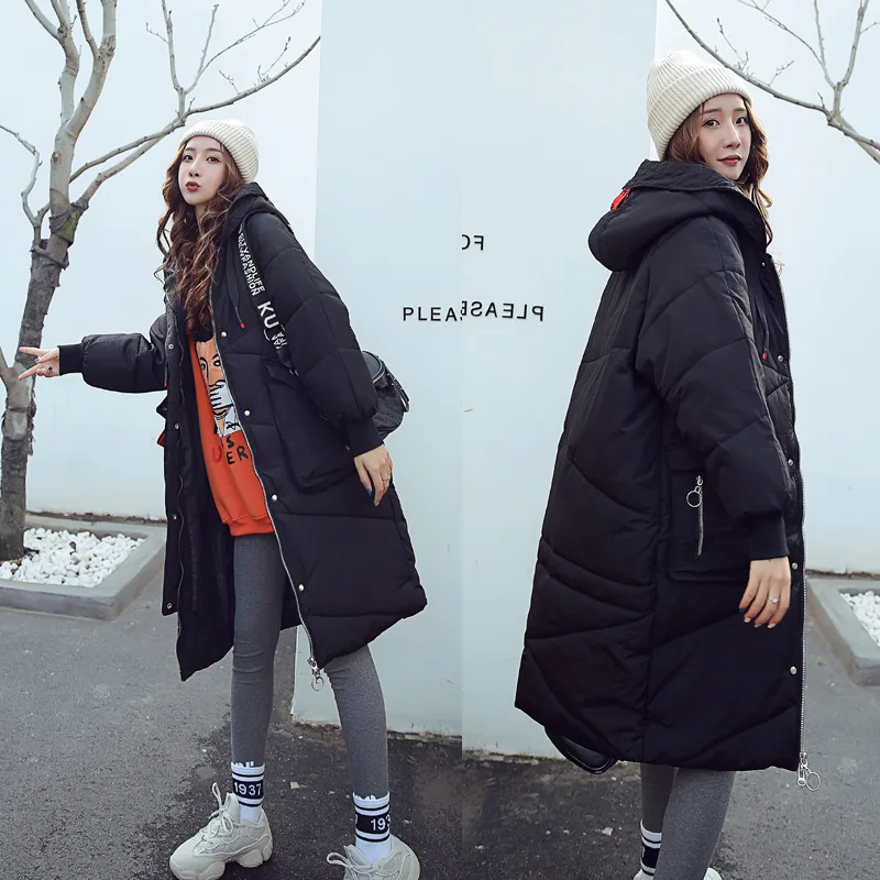 

Warm Cotton-padded Clothes/Cotton Coat Slim Fit Pocket Mid-length Cool 2018 Winter