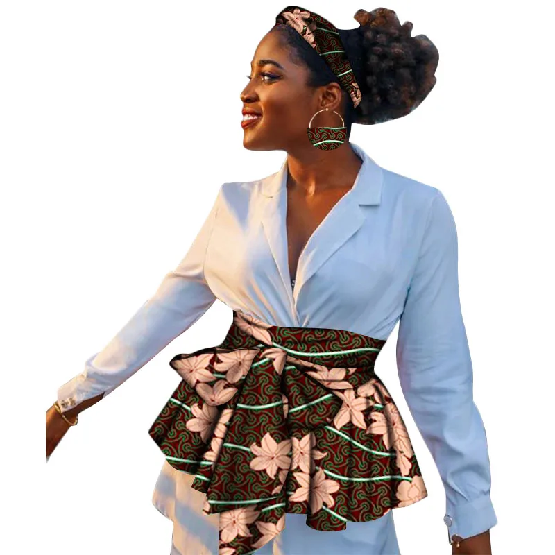 New African Lady High Waist Trendy Best Indian Waist Belt Female Clothes belt Vintage Flower Waistband A Line Asymmetrical
