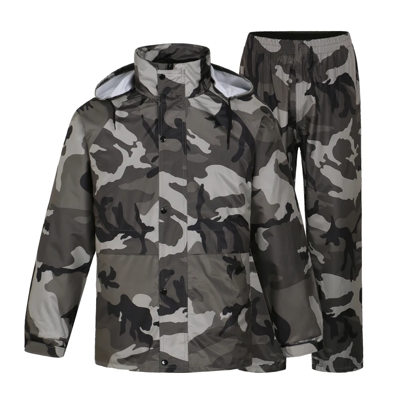 Adult Raincoat Waterproof Outdoors Military Cycling Motorcycle Hiking Mens Sports Suits Rainstorm Yagmurluk Rain Gear BE50rc | Дом и сад