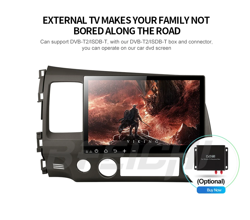 Sale android 9.0 PX30 car dvd gps player for honda civic 2006-2011 with radio gps navigation support mirror link steering wheel 13