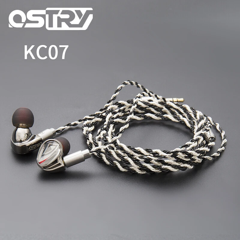 

OSTRY KC07 wired Hybrid In-Ear Earphones 3.5mm MMCX cable headset Active Noice Cancelling monitor earbuds earphone