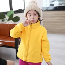 Стиль; детская верхняя одежда; теплый флисовый кардиган для мальчиков и девочек; плотное двустороннее флисовое теплое пальто