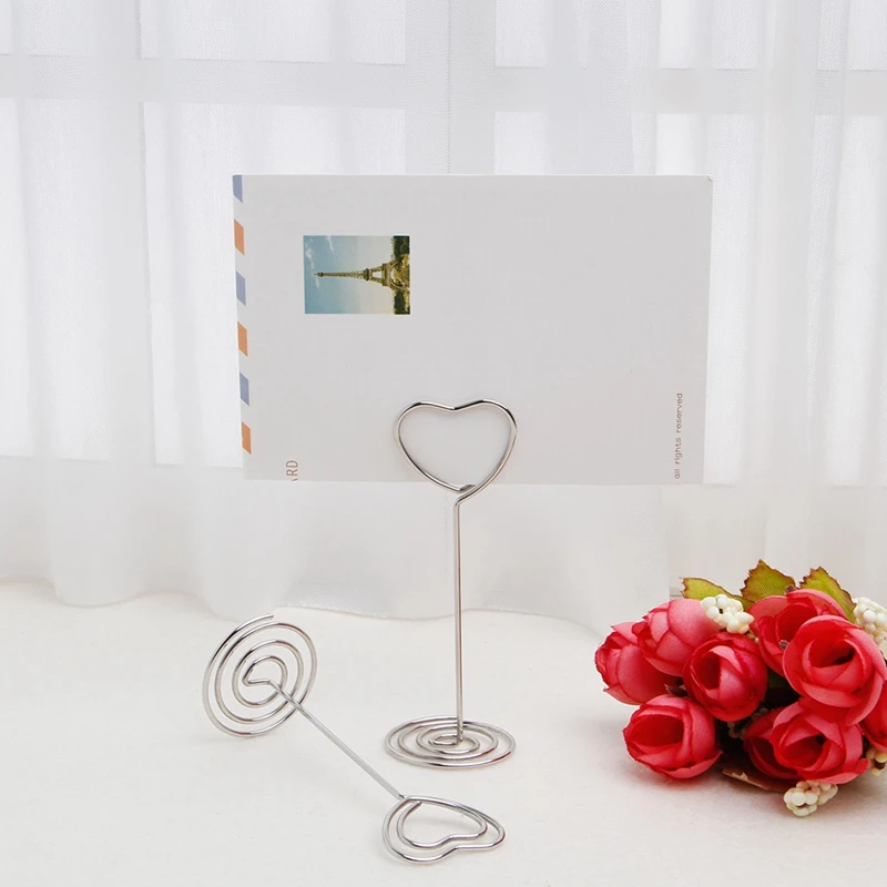 10Pcs Wedding Favors Place Card Holder Table Photo Memo Number Name Clips Base