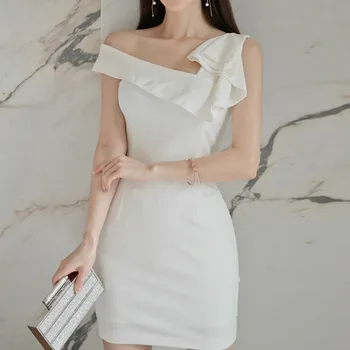 

Cross-border womens 2020 new women fashion show thin waist bag hip inclined shoulder render women dress