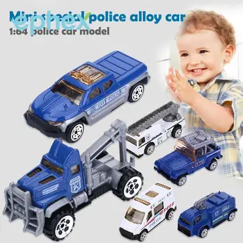 

Ephex Cool 6pcs Entertainment Special Police Alloy Car Fashion Iron Collection Alloy Car Model Novelty Beginning Ability Hobby