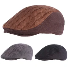 Мужская и женская вязаная шерстяная шапка для водителя в полоску, берет для Бейкера, плюща