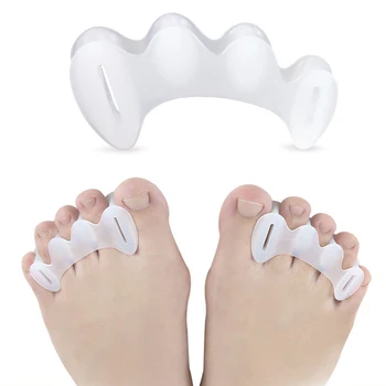 

1 Pair 3-Hole Silicone Toe Separators Toe Spacer Stretcher for Overlapping Toe P9