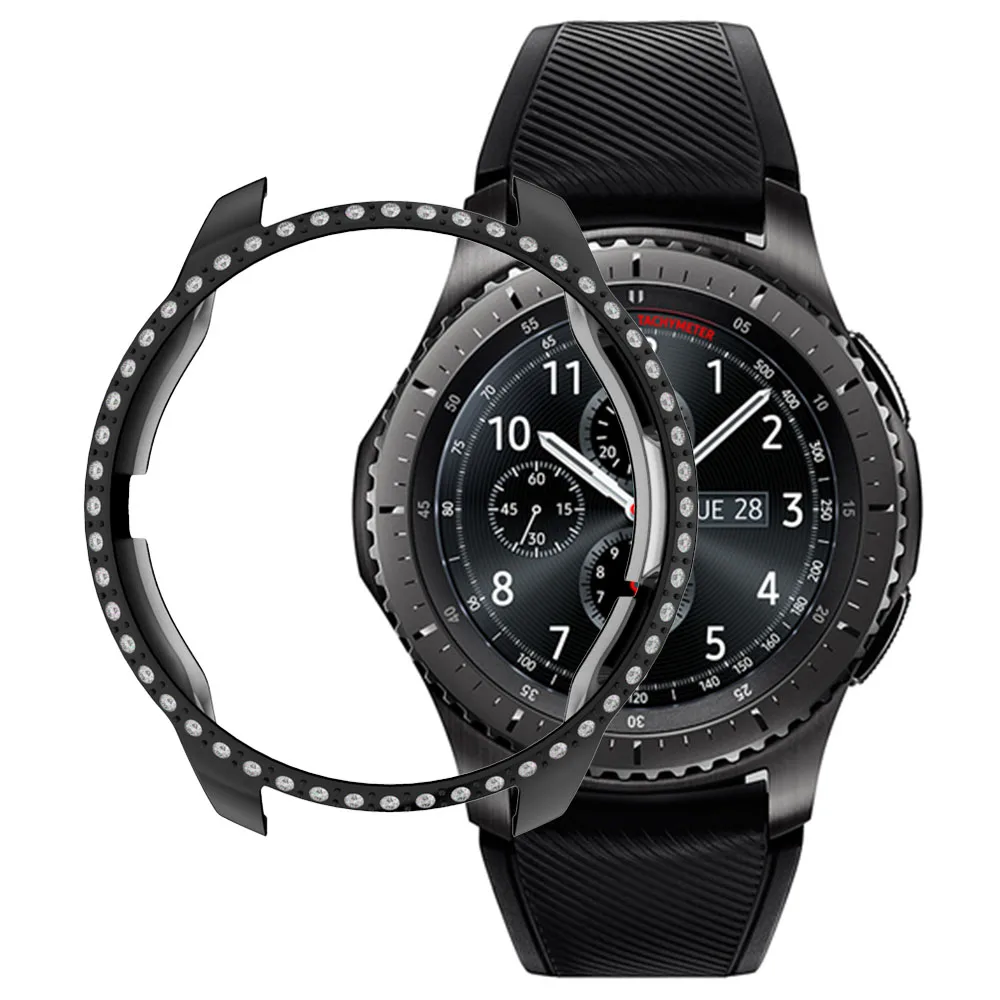 42mm Black Алмазный защитный чехол для samsung Galaxy Watch 46 мм 42 мм, активный ударопрочный чехол для часов, бампер, аксессуары - Цвет: 42mm Black