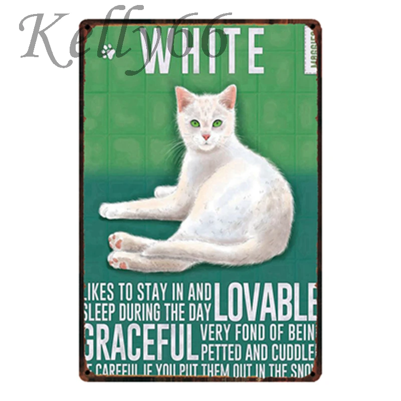 [Kelly66] домашние кошки Ragdoll синий сиамский табби имбирь металлический знак Олово плакат домашний Декор Бар настенная живопись 20*30 см размер Dy32 - Цвет: y-1797