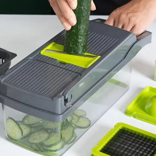 Grey Green Руководство кухонное устройство резки овощей и фруктов слайсер инструмент для чистки картофеля, моркови терка для сыра хороший - Цвет: Grey Green
