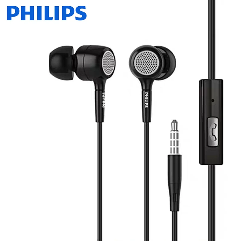 Оригинальный Philips SHE1515 проводные наушники вкладыши 3 5 мм штекер черный