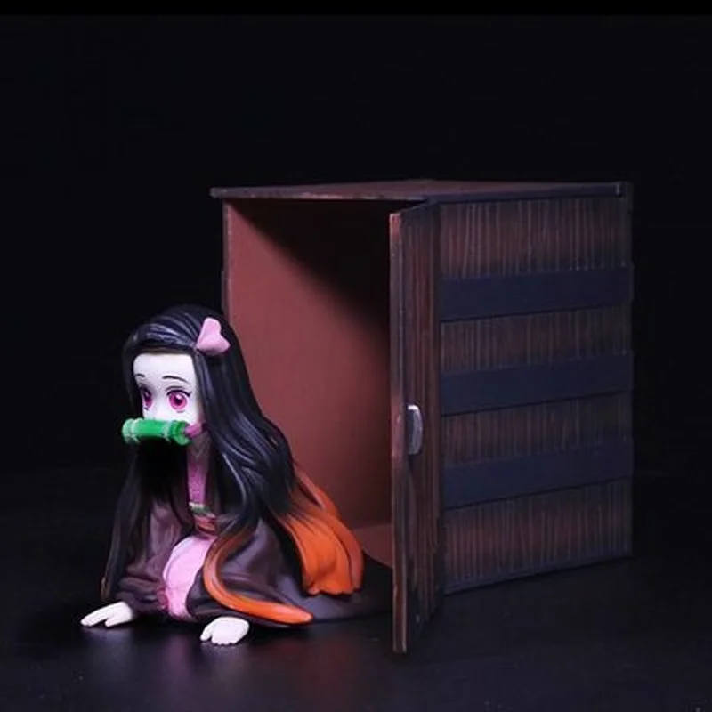 Аниме Demon Slayer Kimetsu No Yaiba Mini Kamado Nezuko в коробке ПВХ фигурка Коллекционная модель