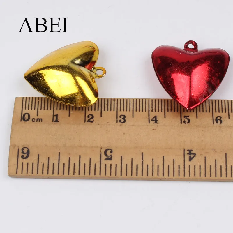 Jingle Bells 20pcs 25mm Heart Shape For Wedding Party Decoration DIY