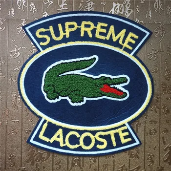

Sew on Large Size Clothing Patches Fashion Towel Embroidery Crocodile Badges Down Jacket Apparel Garment Bags T-shirt DIY