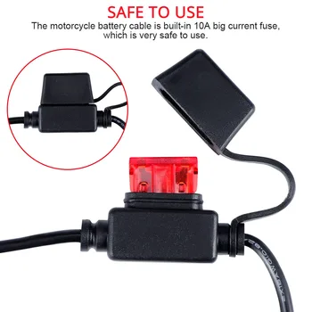 

12V Car Motorcycle Battery Output Connector Ring Terminal To SAE Harness Charger Quick Disconnect Cable Adapter Accessories Part