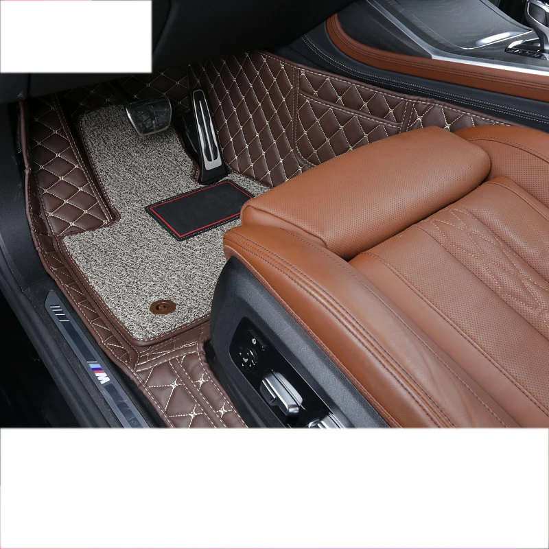 

leather car floor mat for bmw x7 2019 2020 accessories rug carpet interior styling