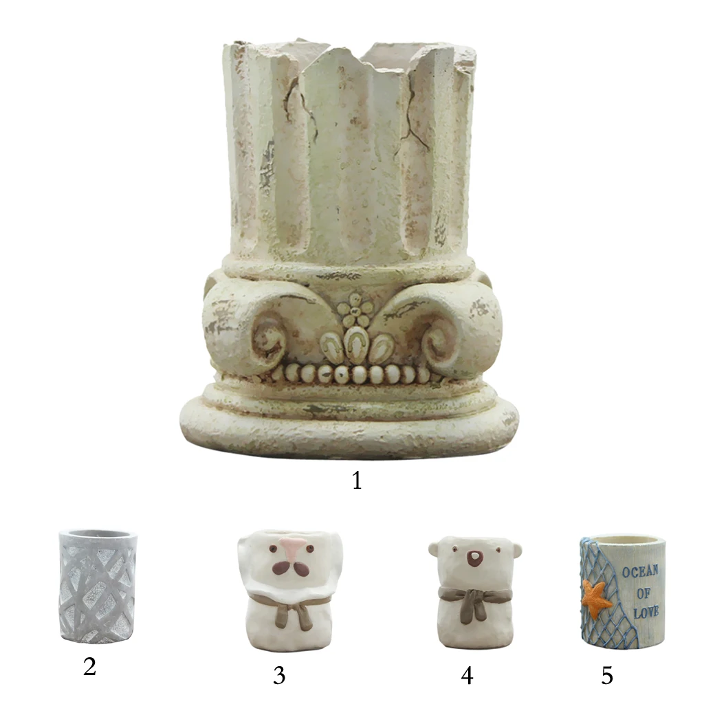 Home Bedroom Garden Decor Anti-Corrosion Durable Flowerpot Creative Resin Flower Pot Planter Garden Succulent Plant Decor #7