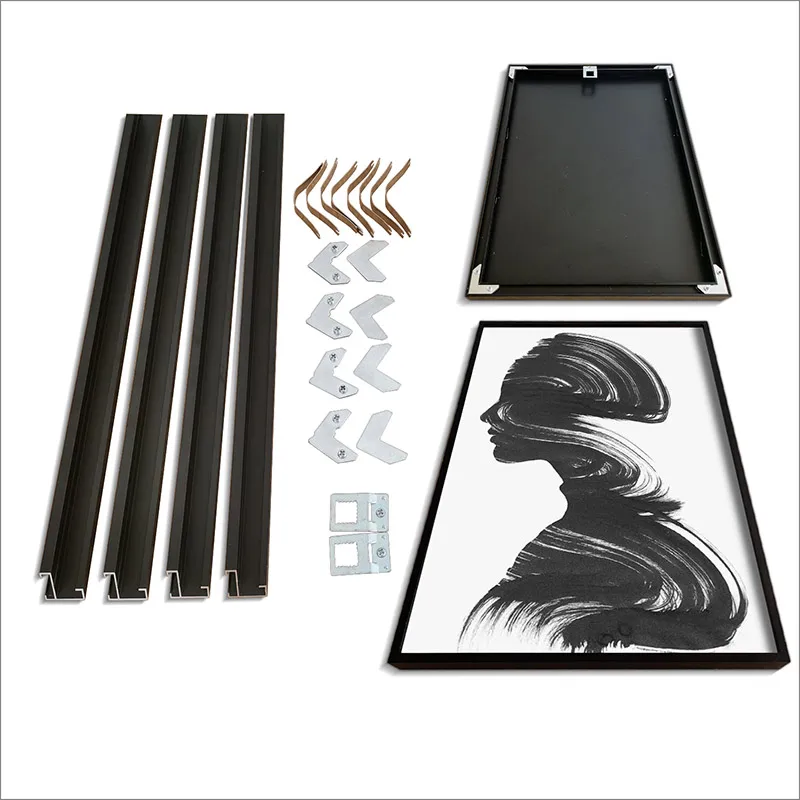 

Aluminum Alloy Photo Frame, Canvas Frame, DIY Picture Frame, Black Three-Dimensional Posteru Mounting Manufacturer Direct Sales