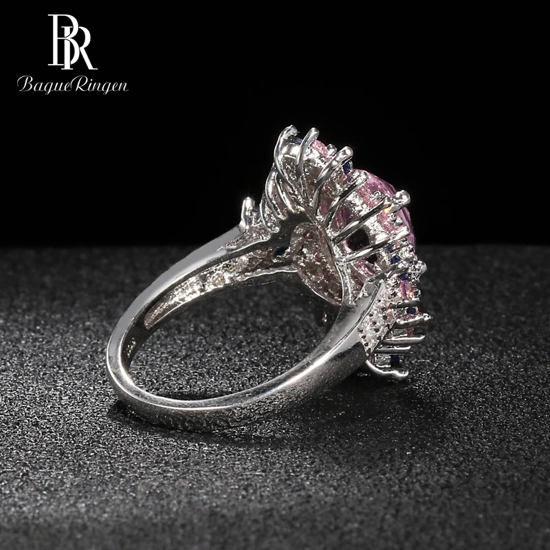 Bague Ringen кольцо в форме цветка для женщин серебро 925 ювелирные изделия цвета драгоценные камни женские вечерние аксессуары подарок для свиданий
