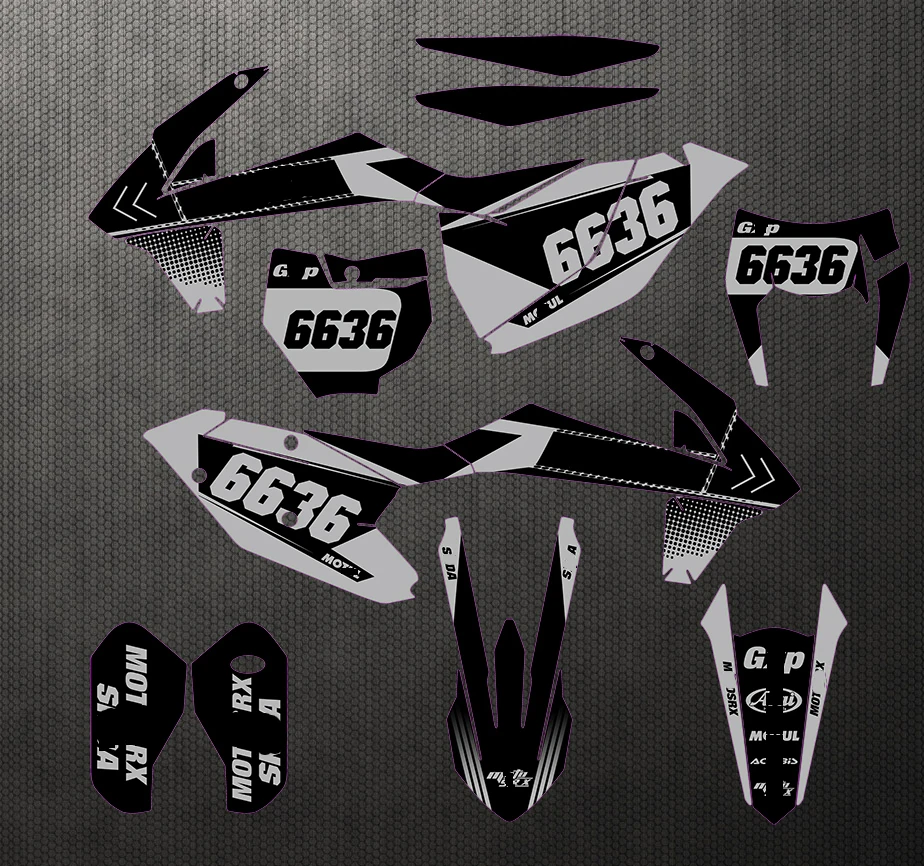 Графический фон полный набор наклеек наклейки для SX SXF XC XCF F 2016 2017 2018 EXC EXCF XCW