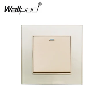 

1 Gang Reset Switch Pulse Switch Momentary Contact Switch Wallpad Gold Crystal Glass Doorbell Power Switch 16A