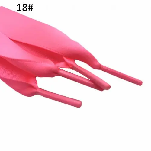Peach Red 1 пара 120 см шнурки плоская популярная спортивная обувь со шнуровкой унисекс широкие глянцевые конфеты цвет шелковые ленты шнурки для кроссовок ремешок для обуви - Цвет: Peach Red