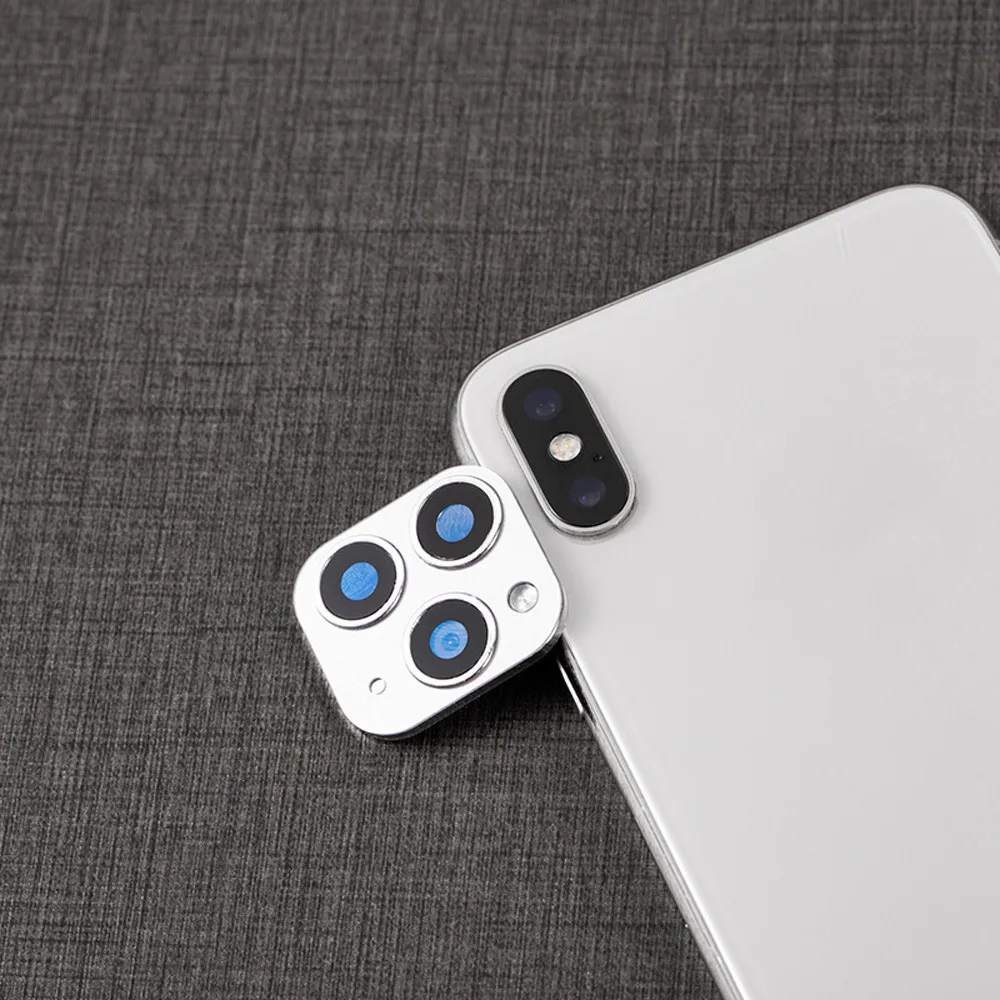 For iPhone X XS MAX Seconds Change For iPhone 11 Camera Lens Screen Protector Second generation lens film metal lens sticker #B